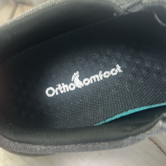 Ortho Comfoot ZGBX02 Mens Black Gray Canvas Low Top Slip-On Shoes EU 43 US 9.5 - Picture 11 of 13